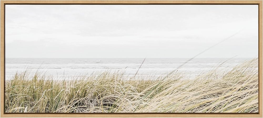Amazon.com: Kate and Laurel Sylvie East Beach Framed Canvas Wall Art by Amy Peterson Art Studio, ... | Amazon (US)