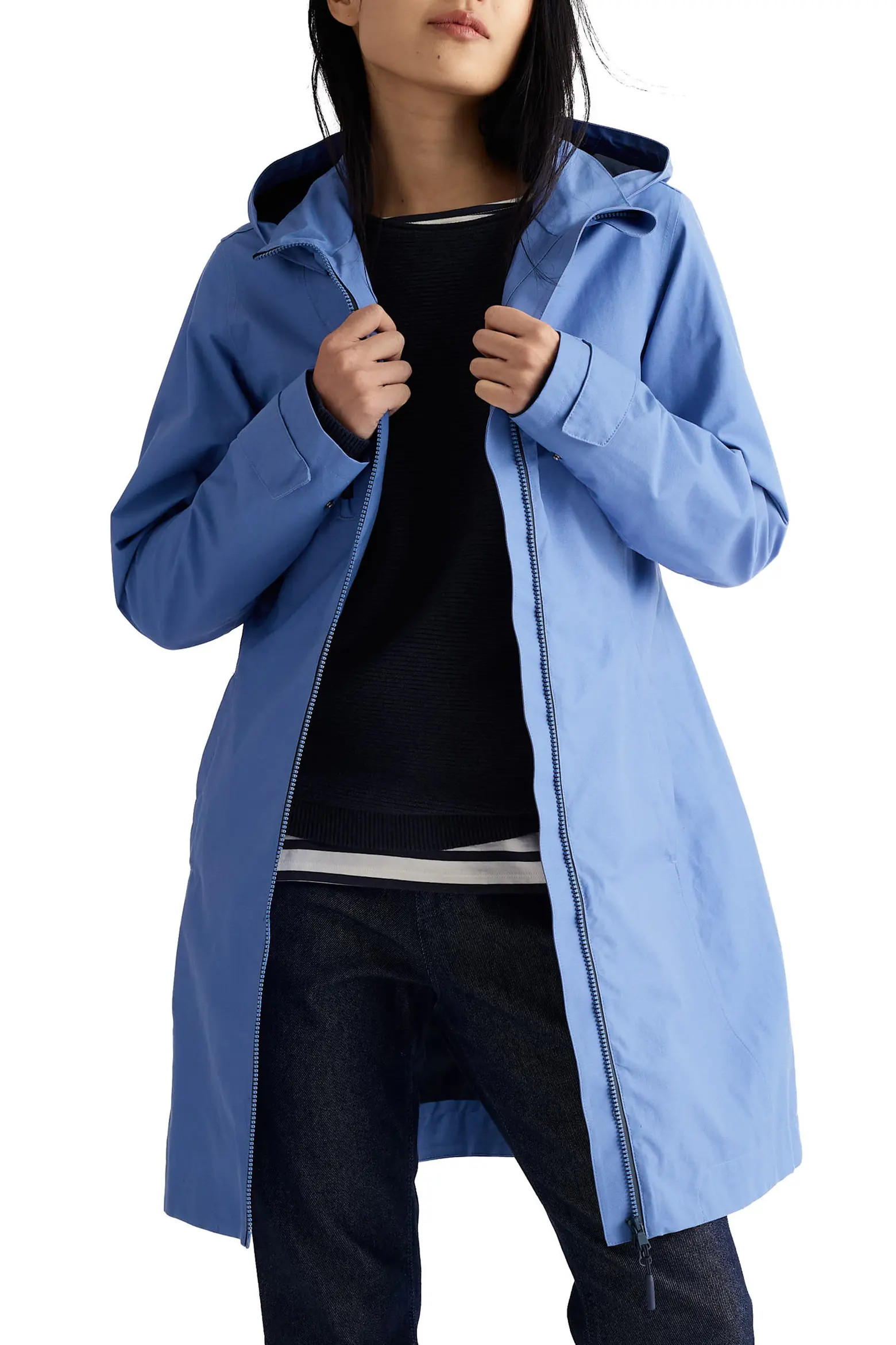 Coverack Waterproof Organic Cotton Blend Raincoat with Removable Hood (Women) | Nordstrom | Nordstrom