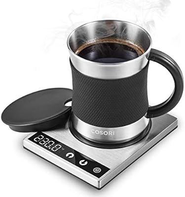 Cosori Coffee Mug Warmer & Mug Set Premium 24Watt Stainless Steel, Best Gift Idea, Office/Home Us... | Amazon (US)