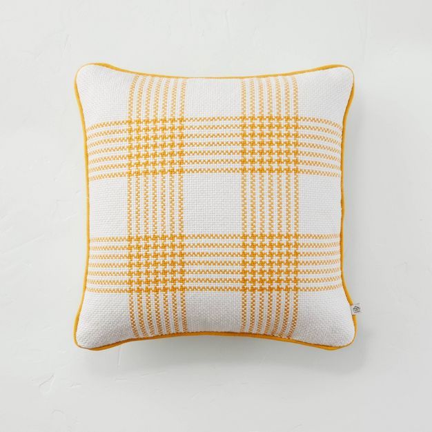 Plaid Indoor/Outdoor Throw Pillow - Hearth & Hand™ with Magnolia | Target