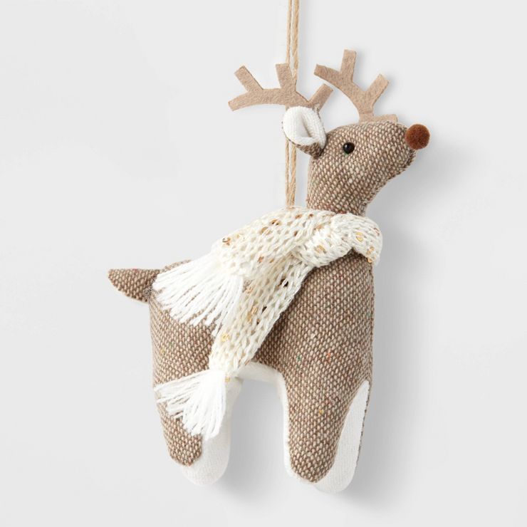 4" Fabric Reindeer Christmas Tree Ornament Brown - Wondershop™ | Target