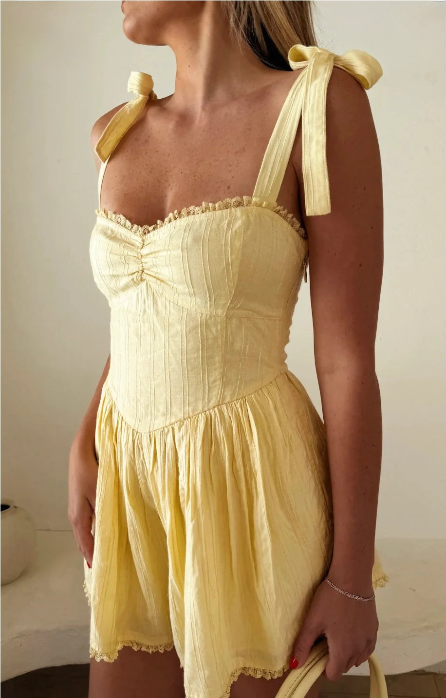 NEW!! The Regal Romper in Yellow | Glitzy Bella