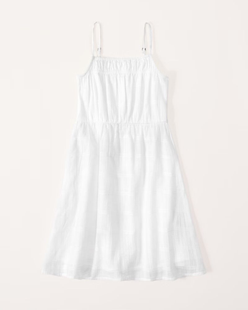 textured cotton dress | Abercrombie & Fitch (US)