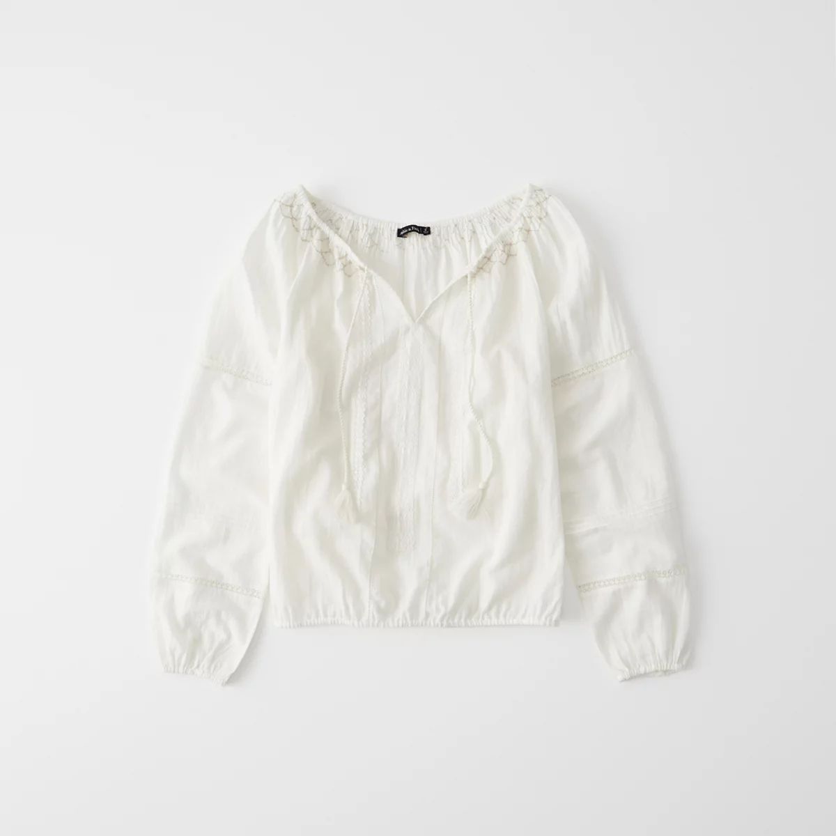 Lace Peasant Top | Abercrombie & Fitch US & UK