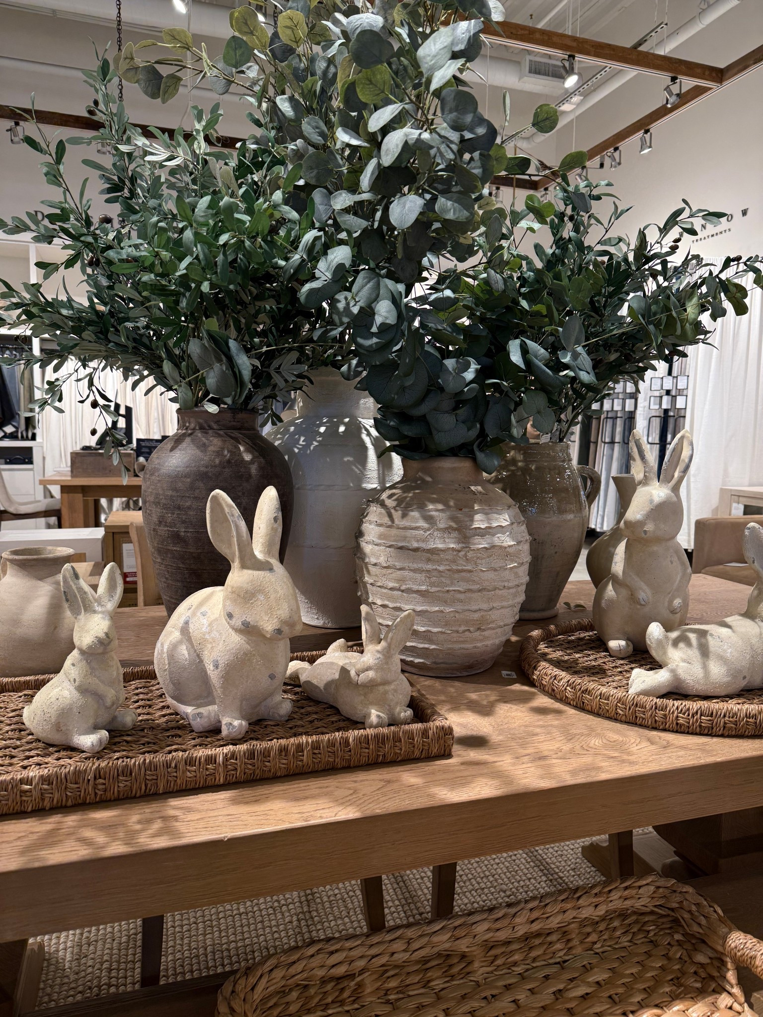 I am IN LOVE with this spring display!! The bunnies, the vases, & the greenery?! 20 out of 10! (& yes! The branches are FAUX!)

#LTKSeasonal #LTKHome #LTKValentine