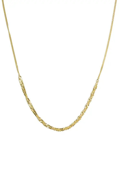 Argento Vivo Sterling Silver Frontal Chain Necklace in Gold at Nordstrom | Nordstrom