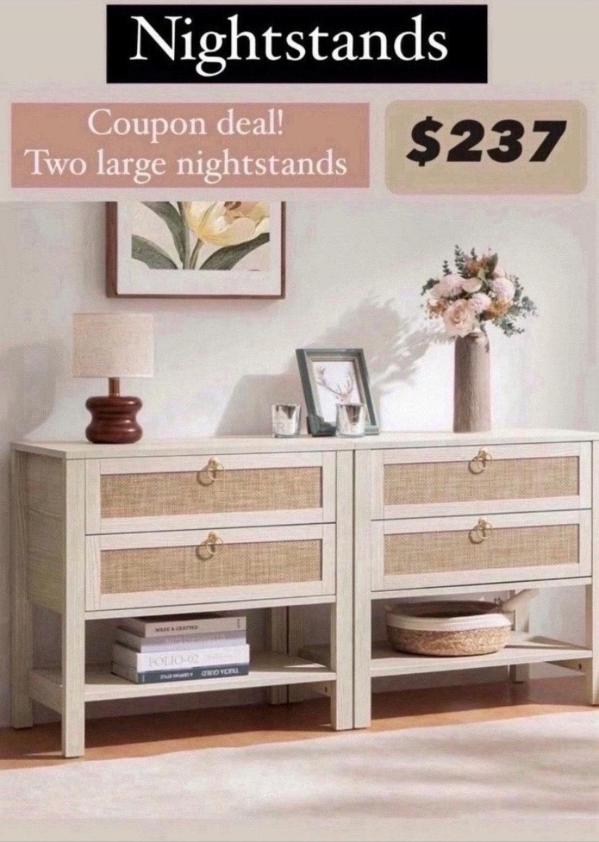 amazon nightstands 
rattan nightstand 
nightstand dresser with drawers neutral bedroom furniture