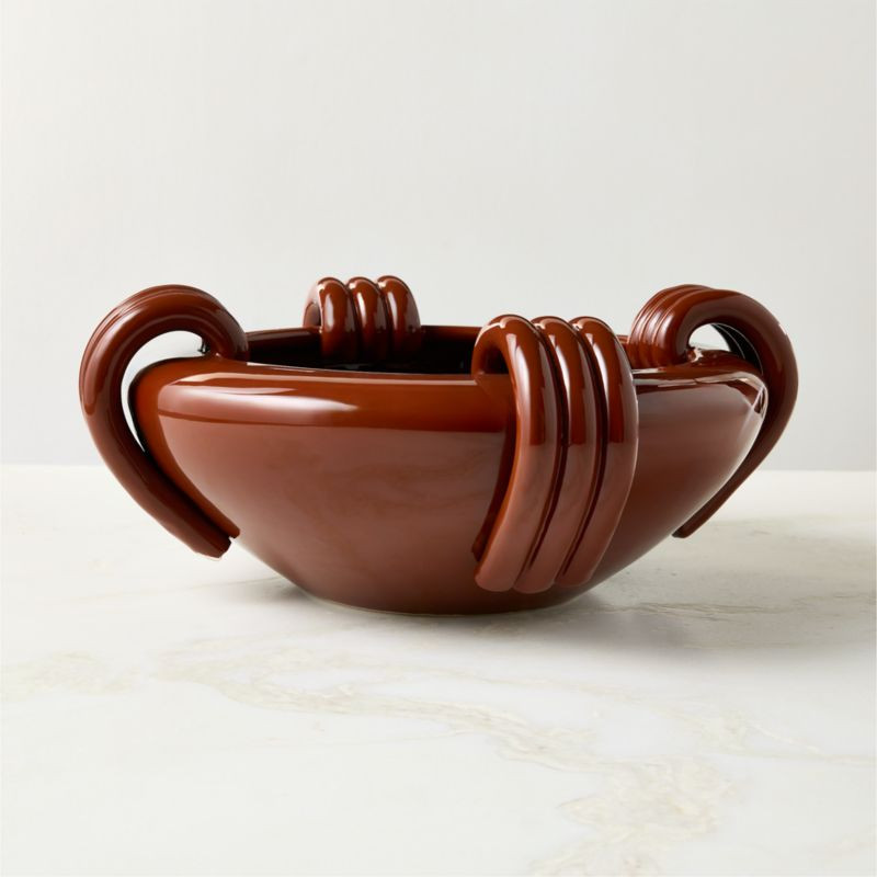 Chiara Red Ceramic Decorative Bowl + Reviews | CB2 | CB2