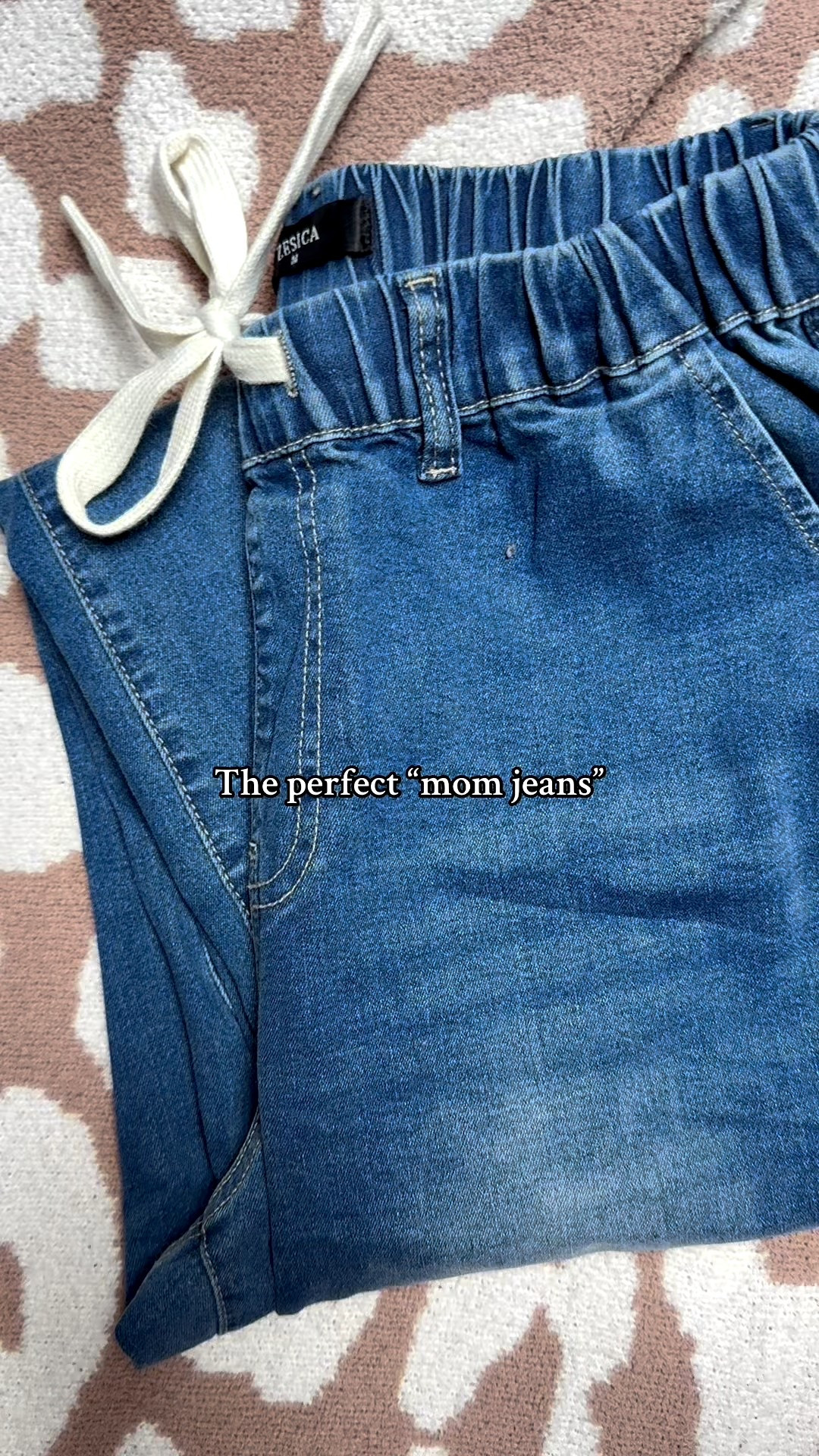 The best “mom jeans”. Drawstring wide leg denim (actually denim not spandex) , perfect comfy jean. Works with a bump too! Run TTS. 

#LTKBump #LTKStyleTip #LTKFindsUnder50