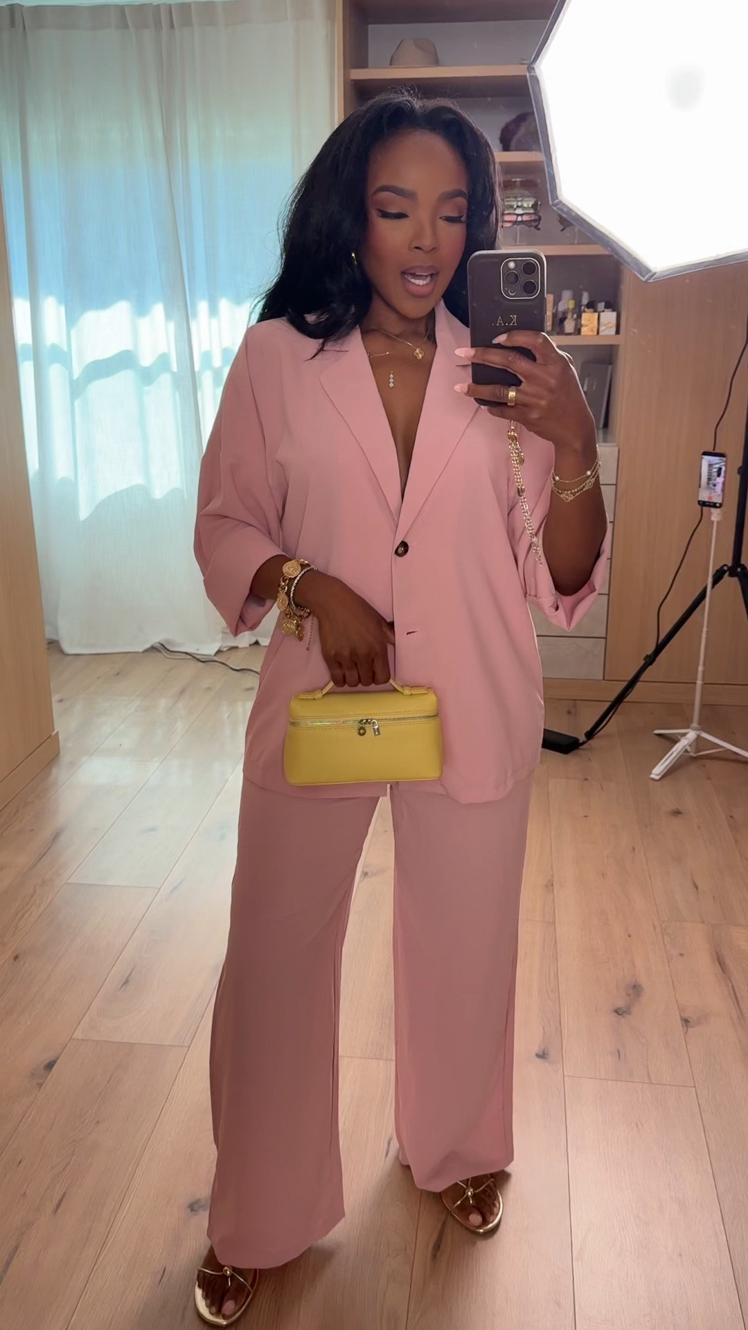 Scroll to shop this elevated pink set.

Perfect for brunch, events, or a polished statement look.

📏 Measurements: 5’4”, 140 lbs, 34D bust, 27” waist, 40” hips

Follow me on Instagram and YouTube @kirasfashionfinds