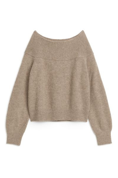 Off-Shoulder Jumper - Beige - Ladies | H&M AT | H&M (DE, AT, CH, NL, FI)