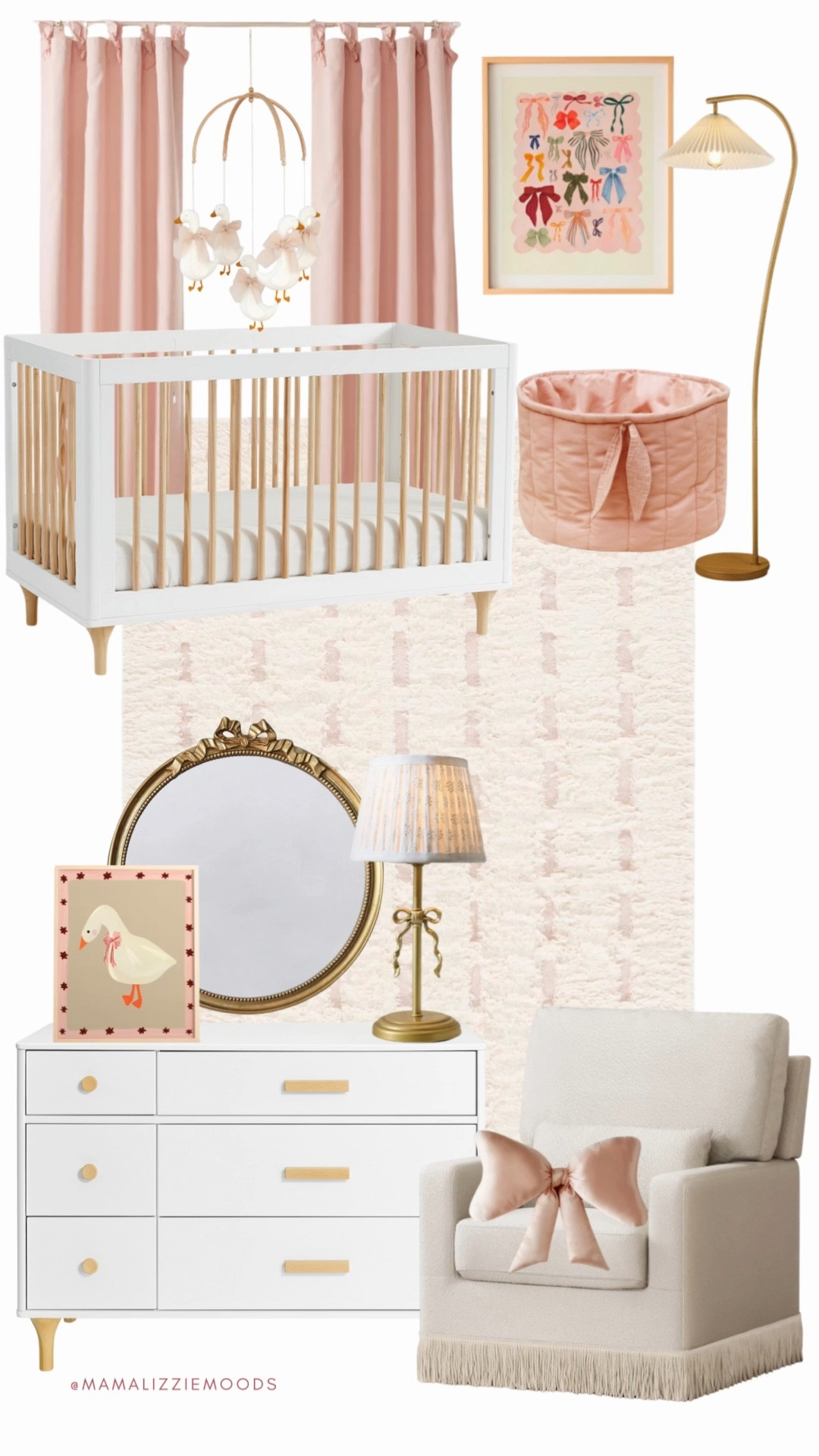 ✨ Feathers & Ribbon Nursery Mood Board ✨
A feminine, romantic nursery design in soft blush pinks with bow details and whimsical geese. Perfect for parents dreaming of a Parisian-inspired, storybook baby girl’s room. This mood board mixes brass accents, cozy textures, and playful touches for a timeless nursery look.


baby room, baby girl nursery, pink nursery, bow nursery, duck nursery, Parisian nursery, blush nursery, vintage nursery, feminine nursery, classic baby girl room, elegant nursery, timeless nursery design

#LTKHome #LTKBaby #LTKBump