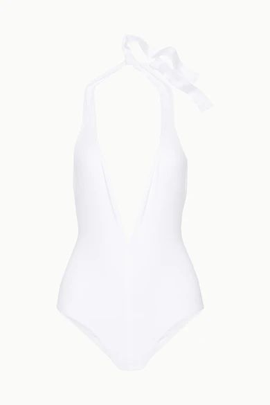 Eres - Les Essentiels Cachette Halterneck Swimsuit - White | NET-A-PORTER (UK & EU)