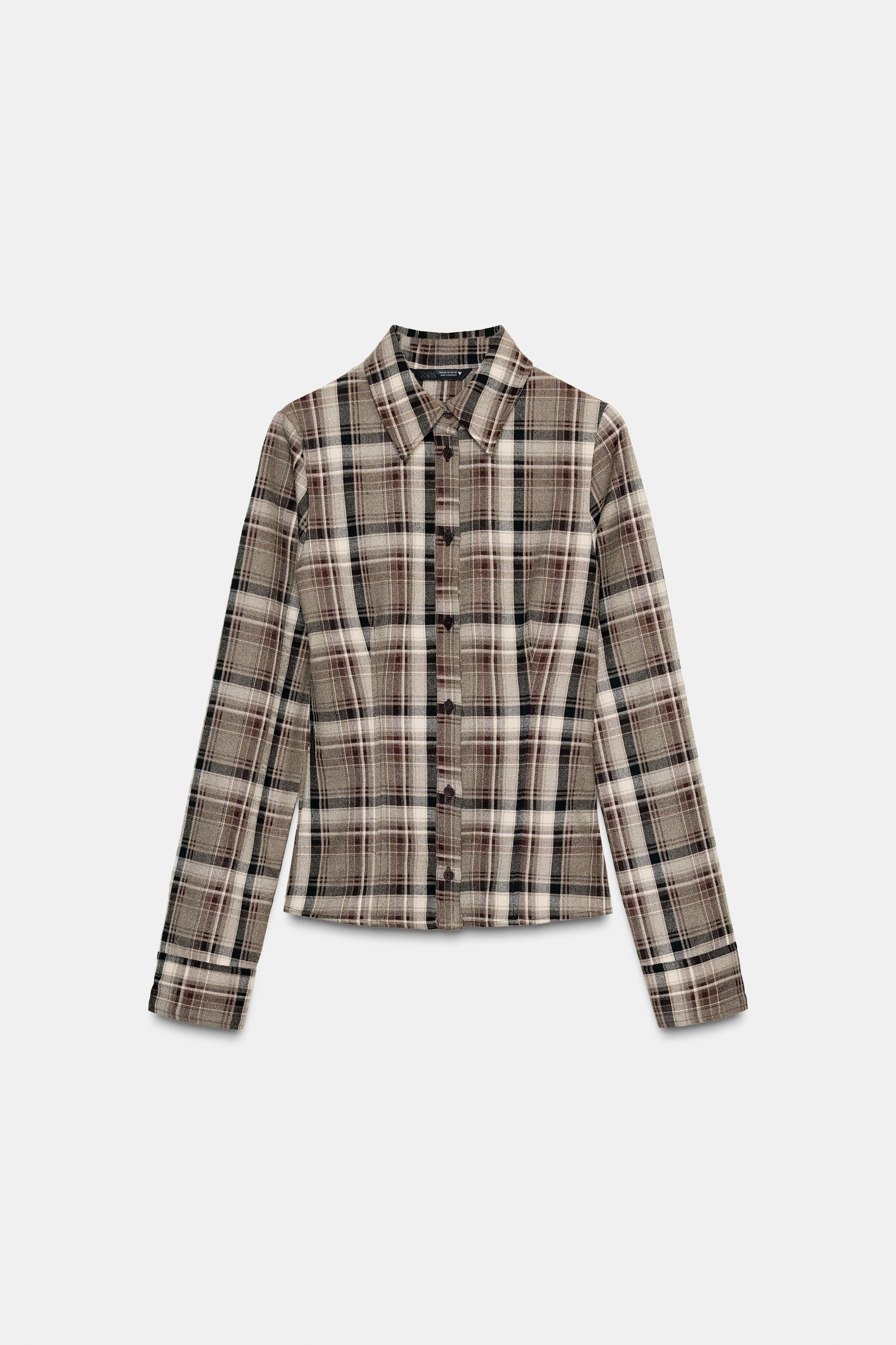 CHECKED FITTED SHIRT | Zara UK