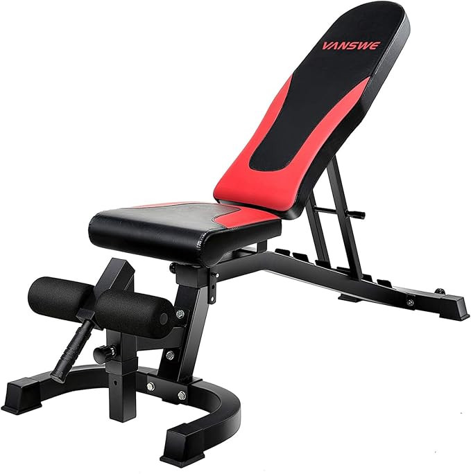 Vanswe Weight Bench, Adjustable Workout Bench Press 800lbs Flat Incline Decline Utility Bench Sit... | Amazon (US)
