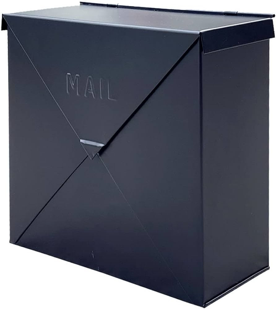 NACH Chicago Matte Black Mailbox, Rust Resistant Wall Mount Mailboxes for Outside, Industrial Sty... | Amazon (US)