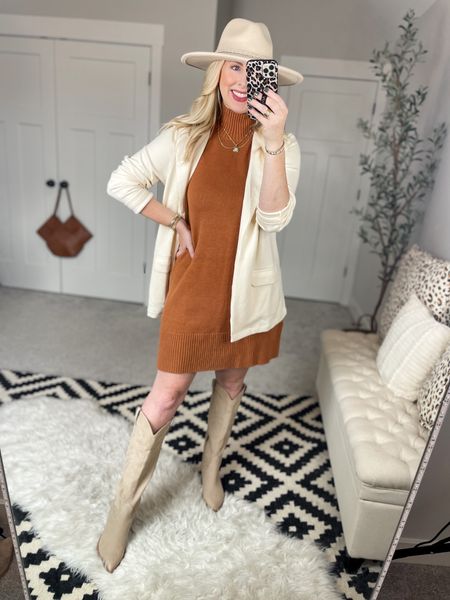 Weekend Walmart Wins Try On 
Scuba Blazer- medium, runs big
Sweater dress- medium 

#LTKstyletip #LTKSeasonal #LTKunder50