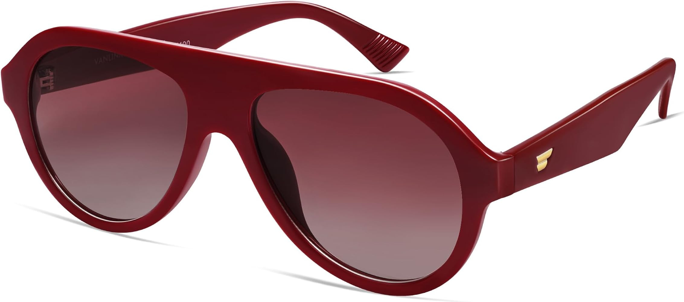 VANLINKER Retro Aviator Polarized Sunglasses for Men Women Trendy 70s Vintage Plastic Frame Sun G... | Amazon (US)