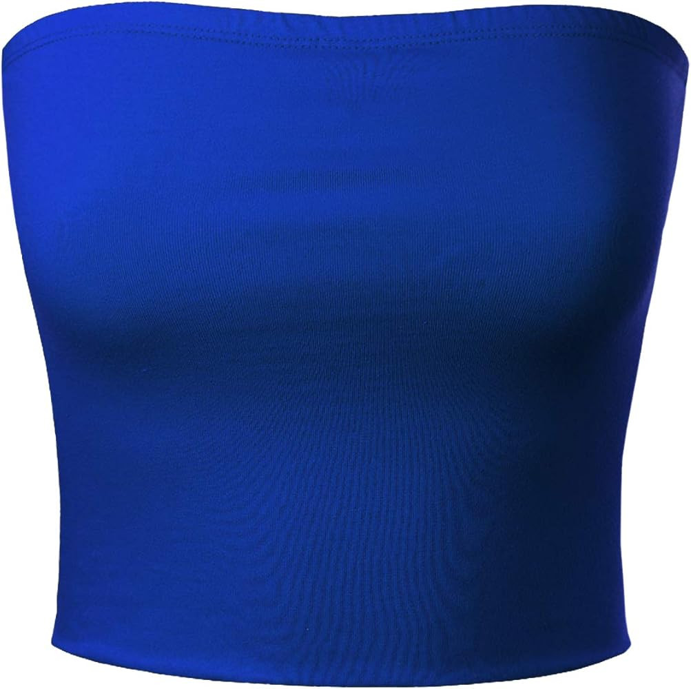 MixMatchy Women's Casual Strapless Basic Sexy Tube Top | Amazon (US)