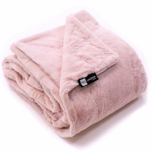 Minky Designs Blossom Pink Minky Blanket – Ultra Soft Faux Fur Throw Blanket for Couch, Bed & Home – Fluffy, Warm & Luxurious – Posh Collection (X-Large, 60x84) | Amazon (US)