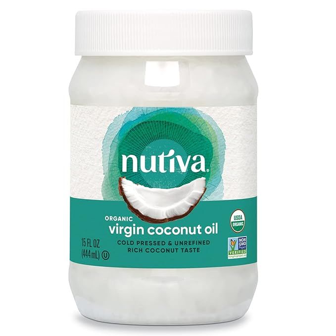 Nutiva Organic Cold-Pressed Virgin Coconut Oil, 15 Fl Oz, USDA Organic, Non-GMO, Whole 30 Approve... | Amazon (US)