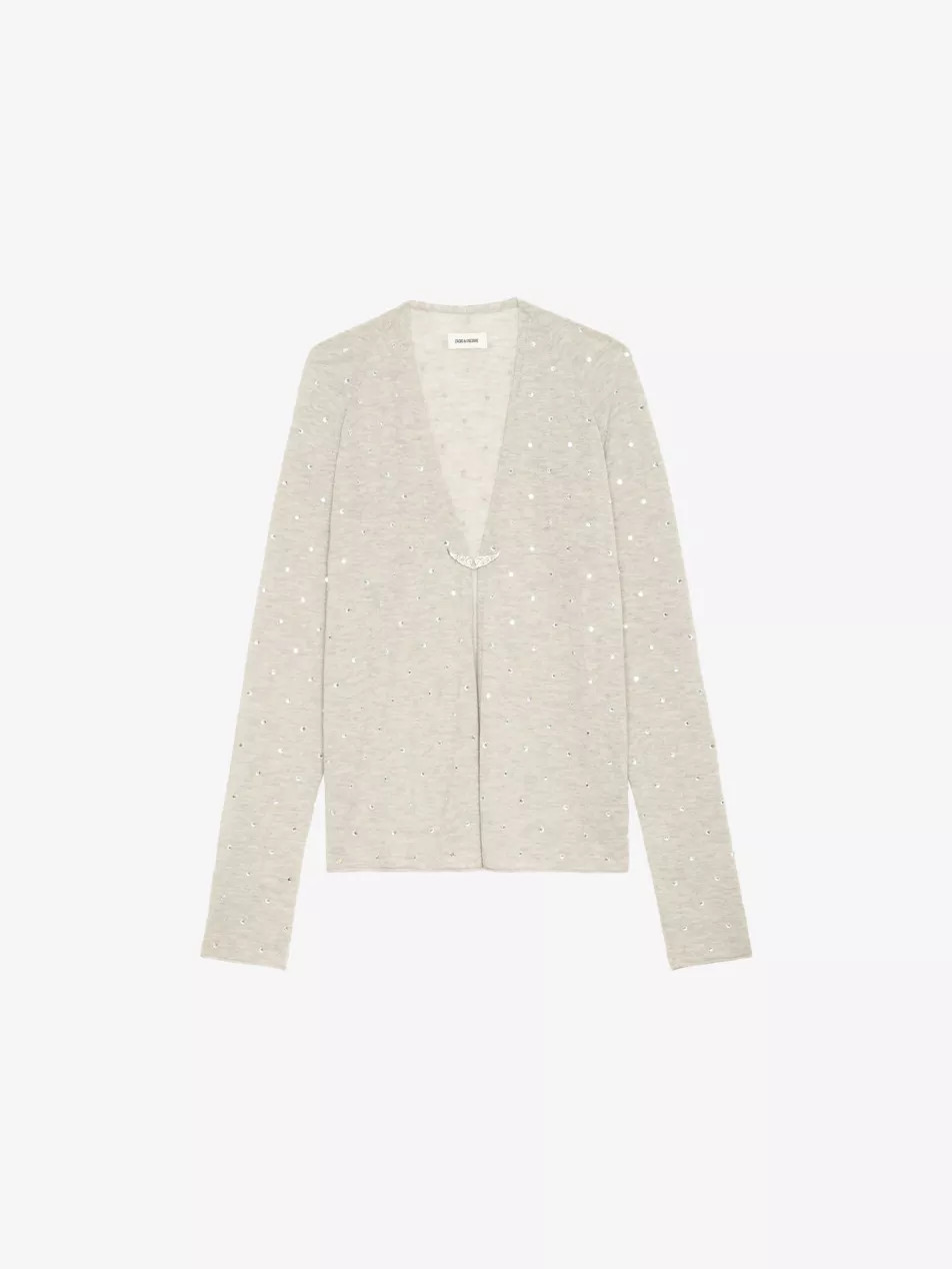 Daffy Embellished Knitted Cashmere Cardigan | Selfridges