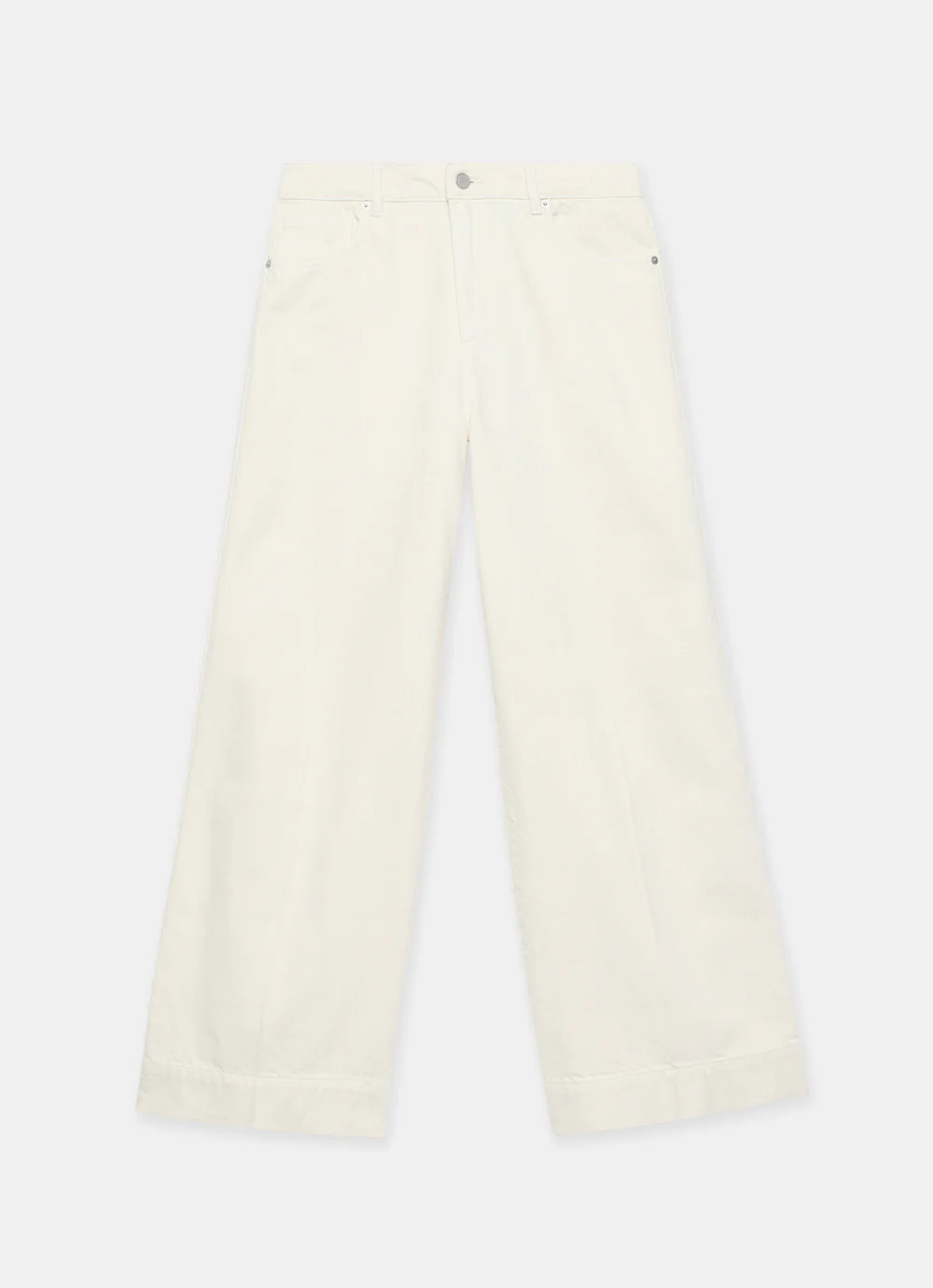 Cream Wide Leg Jeans | Mint Velvet