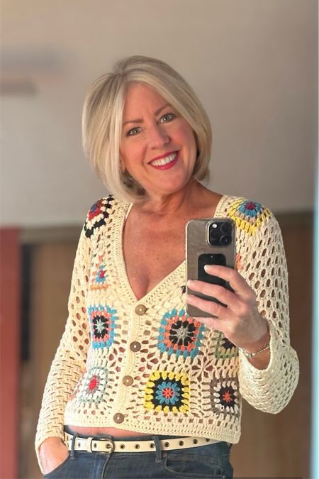 Midway through February !  
That means spring is approaching 
Boating season is upon us

I for one can’t wait for that warm sunshine and the sun kissed glow that goes with it . 

This crochet cardigan is so fun ! Can be warm with a bralette or tank in any color , and looks great with jeans or denim! 

Crochet cardigan @marshalls

#colorful
#crochet
#oldschool
#playful
#casual
#midmonthpickmeup
#peekaboo
#marshalls
#sunshine


#LTKSpringSale #LTKfindsunder50
