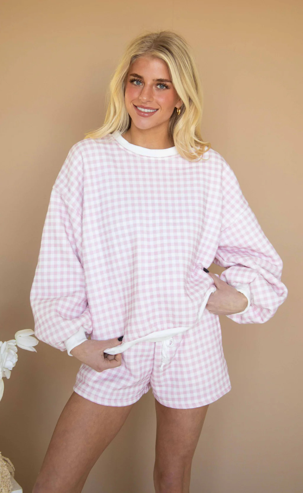 check to it gingham set - pink | RIFFRAFF