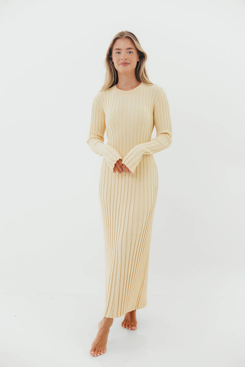 Colette Maxi Dress in Butter Yellow - Bump Friendly *8/13 PRE-ORDER* | Worth Collective