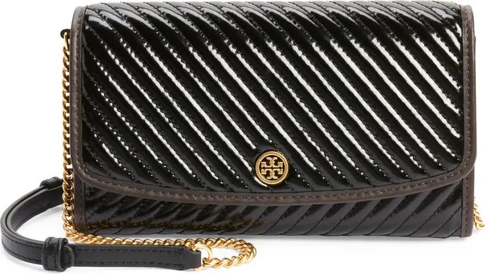 Tory Burch Robinson Quilted Patent Leather Wallet on a Chain | Nordstrom | Nordstrom