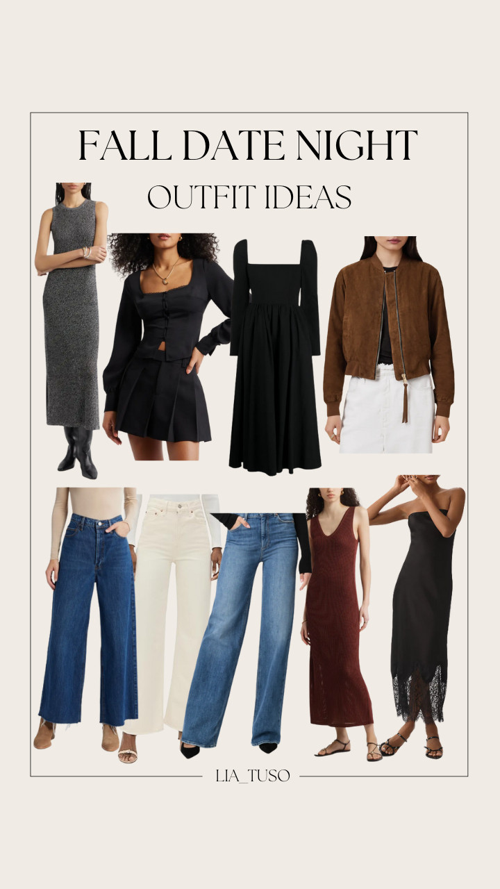 Fall Date Night Outfit Ideas || Elly square-neck midi dress || Elly square-neck midi dress || Elly square-neck midi dress || Elly square-neck midi dress || Elly square-neck midi dress || Elly square-neck midi dress || Levi's Women's Ribcage Wide Leg Jeans || Wide Leg Jean || Orten Suede Bomber Jacket

#FallOutfitIdeas #OutfitIdeasForFall 

 #LTKSeasonal #LTKStyleTip #LTKautumn