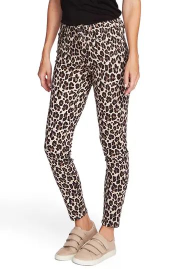 Vince CamutoLeopard Print Skinny Jeans | Nordstrom Rack