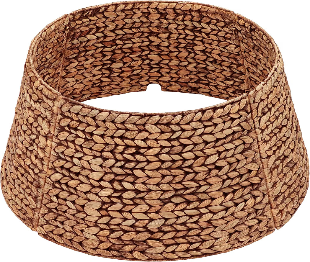 CENBOSS Rattan Christmas Tree Collar, Wicker Tree Skirt & Stand Base Cover (Brown Wash, 24 inch) | Amazon (US)
