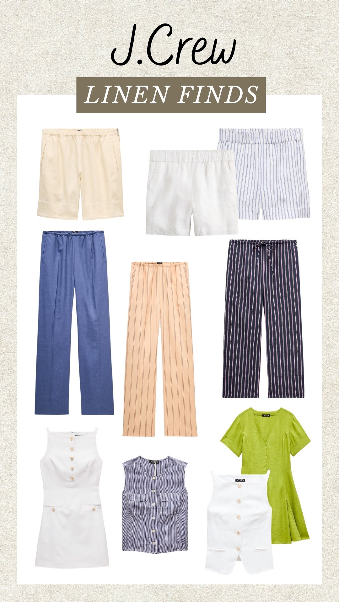 J.Crew linen finds for spring and summer!

#LTKgrwm #LTKootd