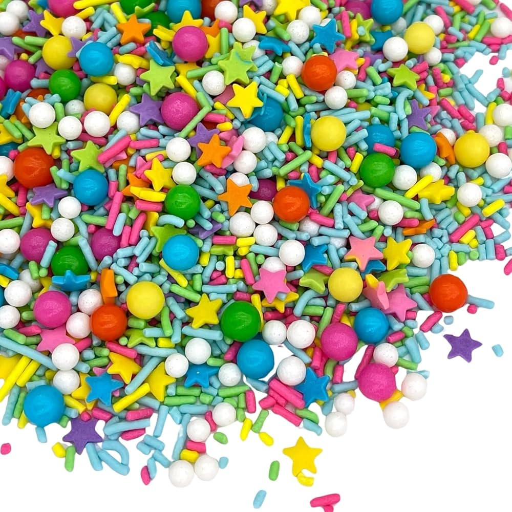 Manvscakes Sprinkles- Edible Cake and Cupcake Sprinkles with Assorted Shapes and Sizes for Partie... | Amazon (US)