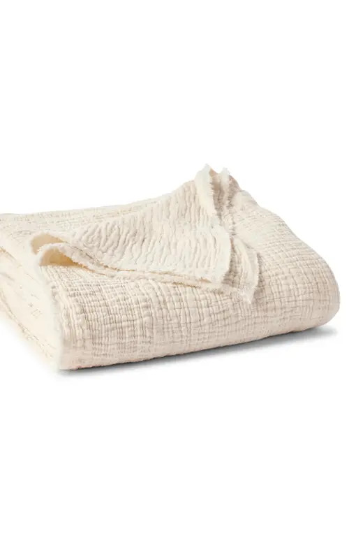 Coyuchi Topanga Organic Cotton Matelasse Throw Blanket in Undyed at Nordstrom | Nordstrom