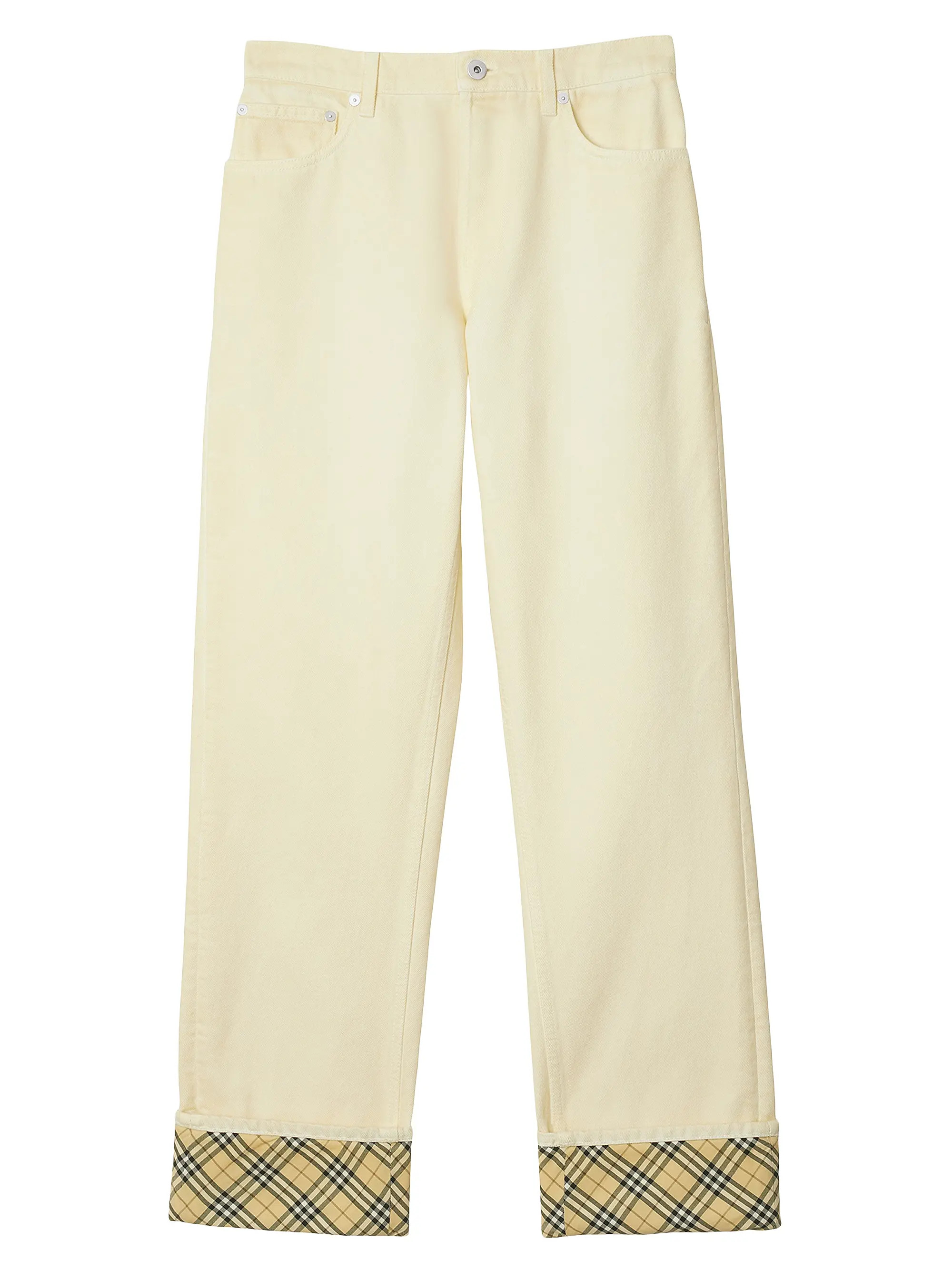 Check Mid-Rise Straight-Leg Jeans | Saks Fifth Avenue