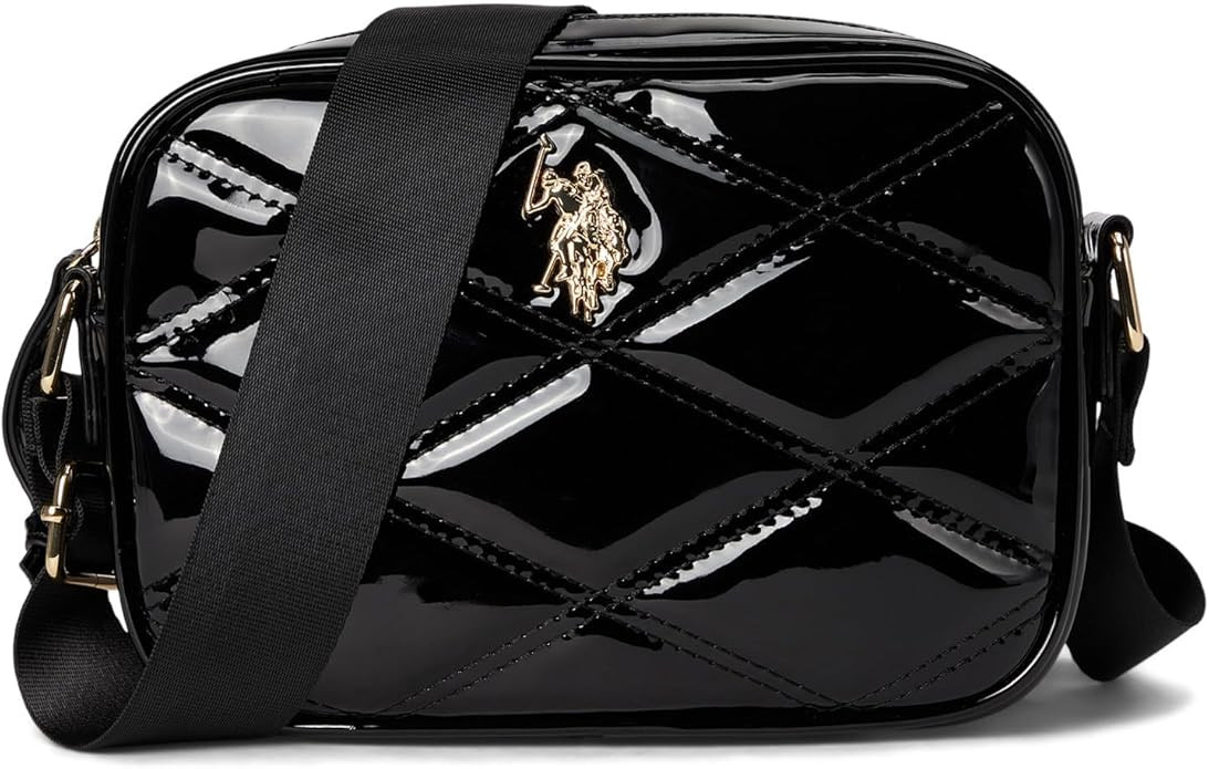 U.S. POLO ASSN. Patent Quilted DHM Crossbody, Black | Amazon (US)