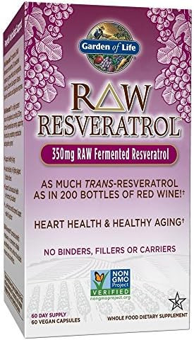 Garden of Life Heart Resveratrol Supplement, Raw Whole Food Antioxidant Formula for Heart Health,... | Amazon (US)