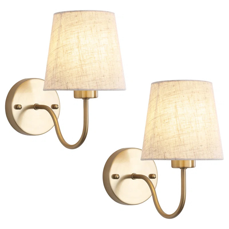 Iknoor Brass Gold Dimmable Bath Sconce Wall Light | Wayfair North America