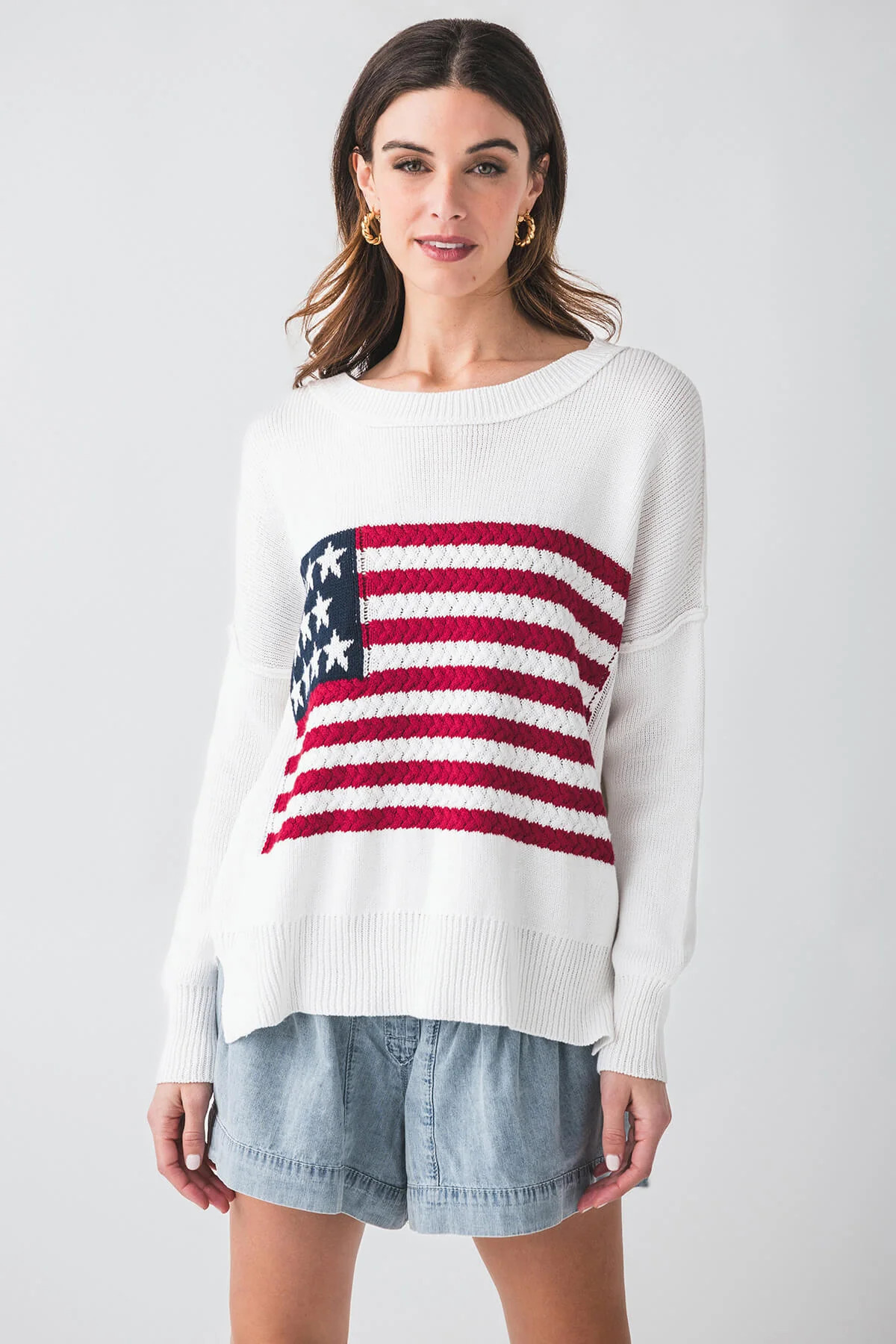 Miracle Crochet Flag Knit Sweater | Social Threads
