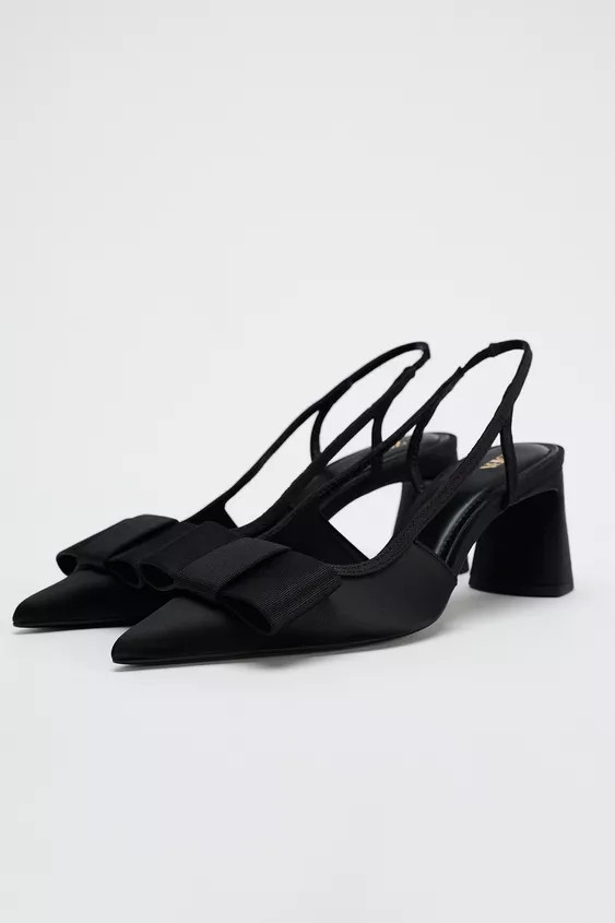 SLINGBACK HEELS WITH BOW | Zara US
