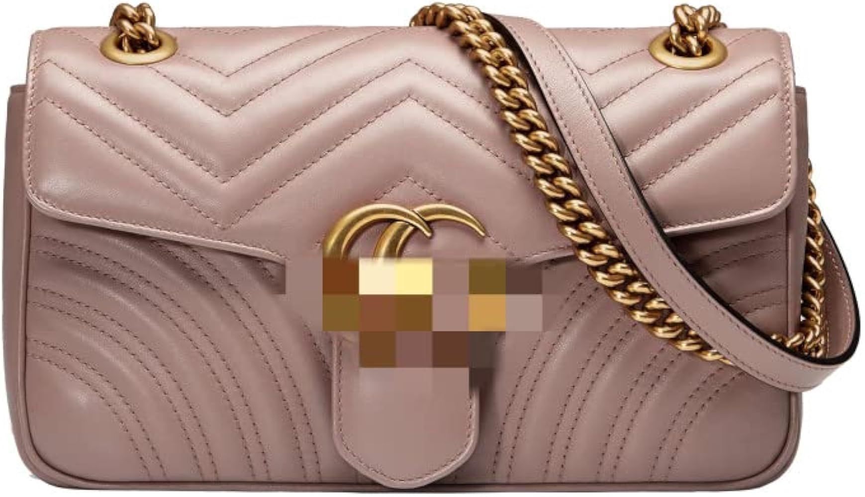 Crossbody Shoulder Square Purse For Women Fashion Chain Shoulder Leather Handbag Metal Chain Satchel | Amazon (US)