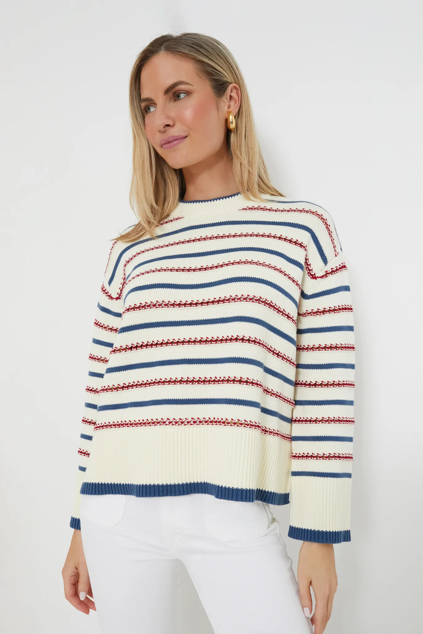 Americana Pointelle Maxine Sweater | Tuckernuck (US)