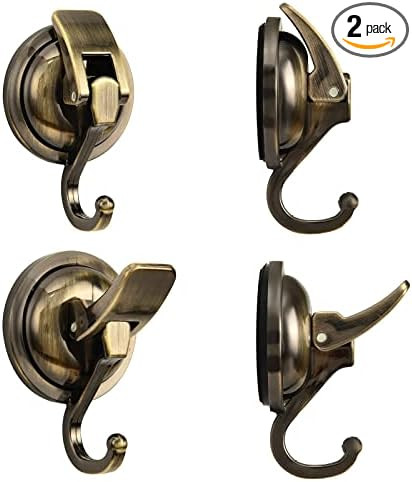 Wreath Cup Hook, Antique Brass- Plated Plished Super Suction Hanger for Glass Window, Kitchen， ... | Amazon (US)