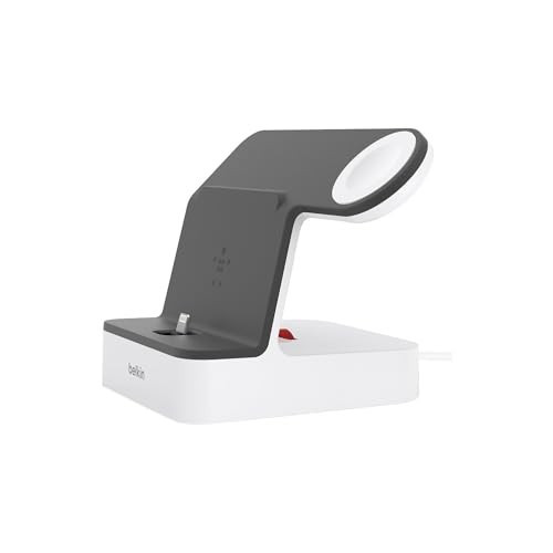 Belkin 2-In-1 Iphone & Apple Watch Charging Dock - Powerhouse Charging Station + Apple Watch Charging Stand - Designed For Iphone 6/7/8/X/Xs/Xr/Xs Max, Apple Watch Series 4, 3, 2, & 1 | Amazon (US)