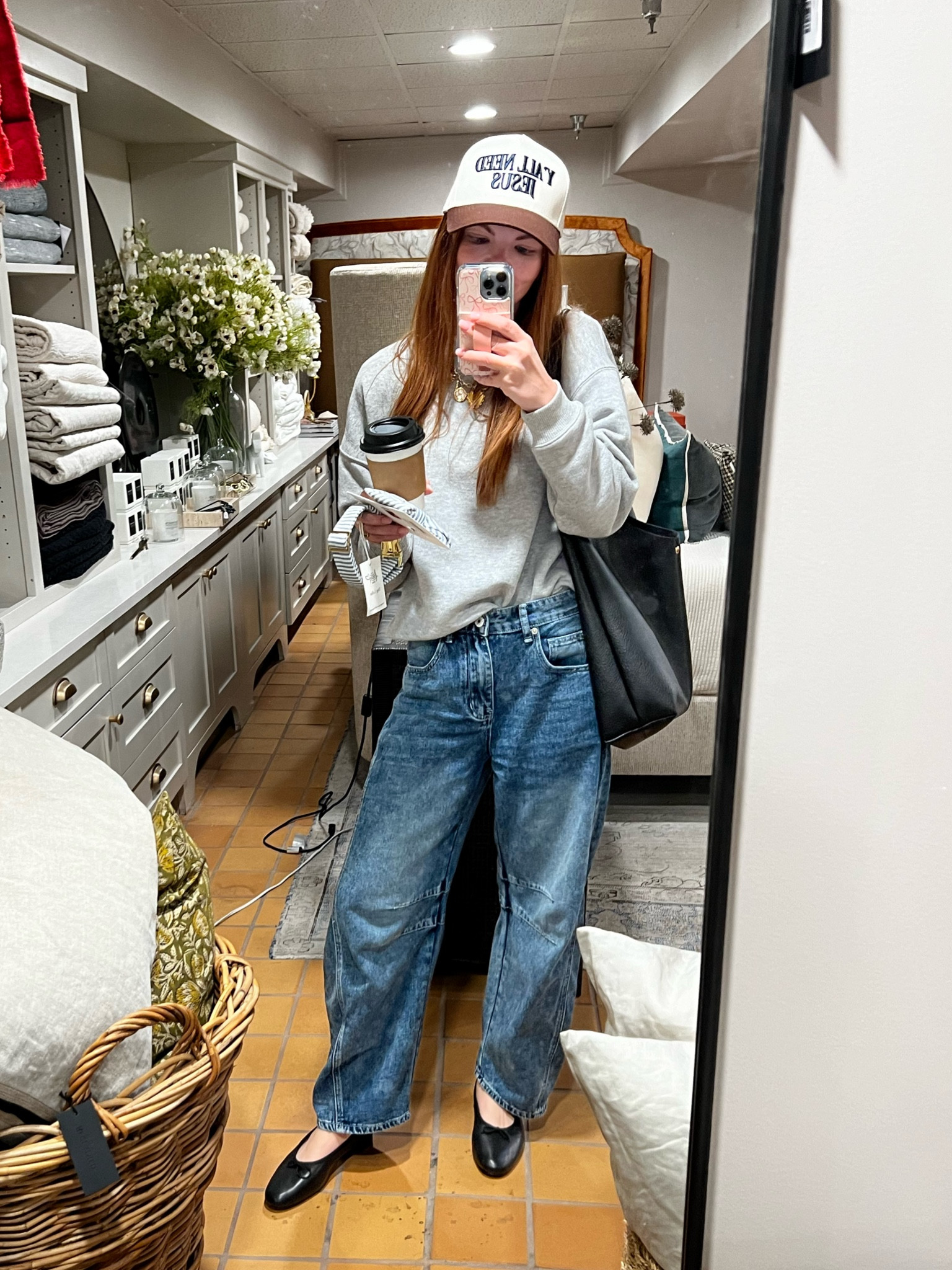 A daily mom OOTD.

I do a small in the jeans as a size 2. Small in the sweatshirt. Hat is @jenessawait, I linked similar! Flats and bag are classic staples and the flats run TTS. Phone case also linked. 



#LTKHoliday #LTKStyleTip #LTKFindsUnder100