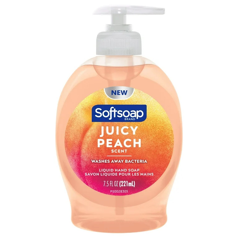 Softsoap Juicy Peach Liquid Hand Soap, Fruity Liquid Hand Soap, 7.5 oz - Walmart.com | Walmart (US)