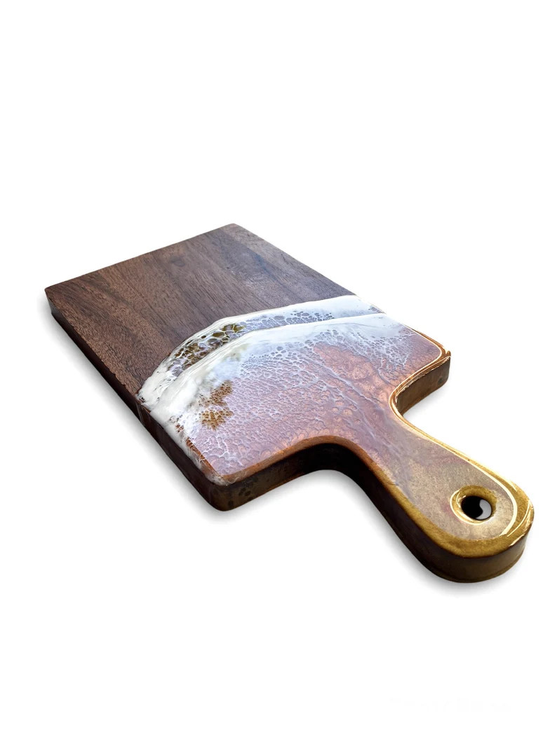 Shimmery Orange Resin Ocean Mini Cheeseboard Resin Board - Etsy | Etsy (US)